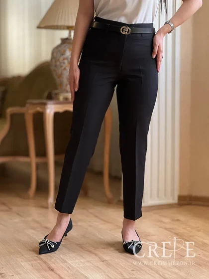 شلوار کرپ دوبل دمپا چاک‌دار