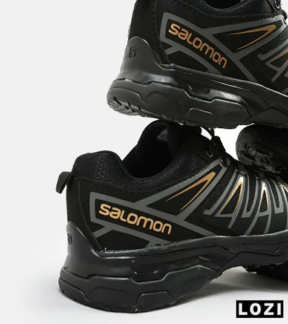 کفش کتانی بزرگ پا مشکی طلایی سالومون Salomon X ULTRA