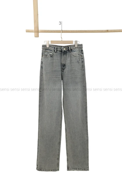 شلوار جین نیم بگ رگولارکد1005006