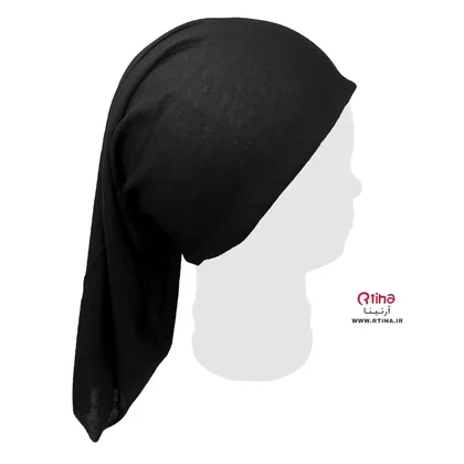 اسکارف مشکی ساده/کشی با ضخامت متوسط