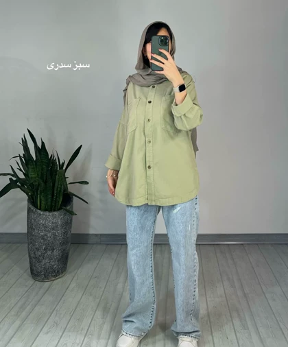 مانتو مداد رنگی آسمان(ایراد دار)