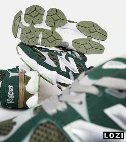 کفش کتانی مردانه و زنانه سبز طوسی NEW BALANCE 9060 مدل 7231