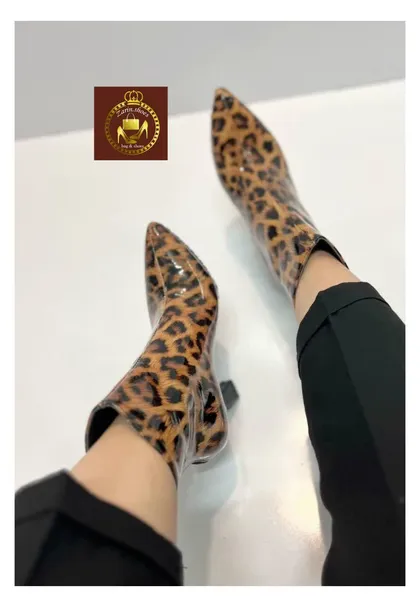 نیمبوت مجلسی پاشنه‌دار زنانه پلنگی مدل panter