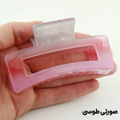 کلیپس دخترانه مدل مستطیل ساده دو رنگ
