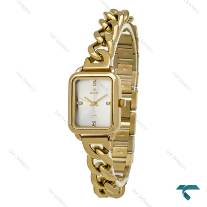 ساعت داتیس زنانه مستطیلی طلایی صفحه سفید بند کارتیه ای Datis-7225-L