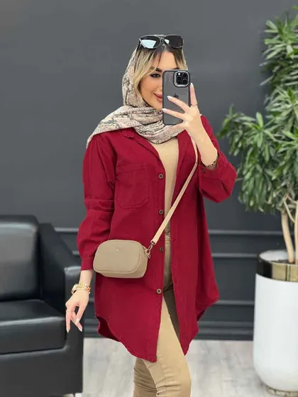 مانتو پشت پیله دو جیب