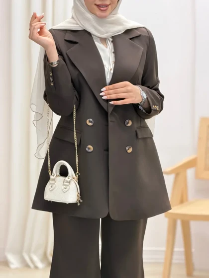 4253-کت و شلوار کارامل