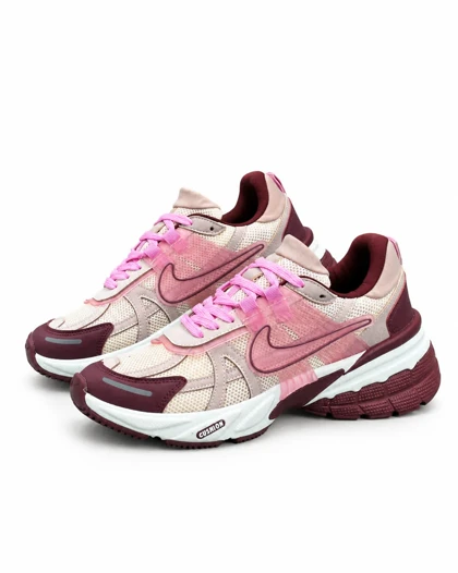 کفش کتانی زنانه مدل نایکی صورتی زرشکی (بالاترین کیفیت ایران) NIKE V2K