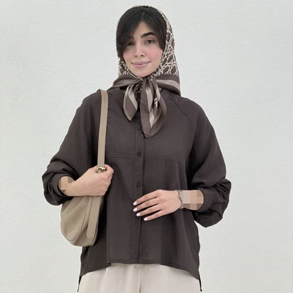 شومیز زنانه قواره دار یقه فرنچ پری | آی بولک