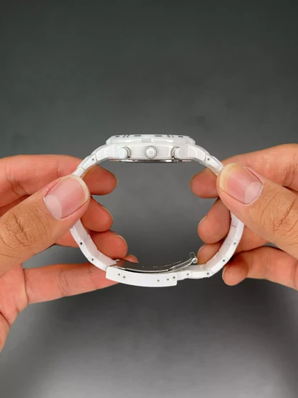 ساعت مچی الگانس کورنوگراف فول سرامیکی سفید Elegance