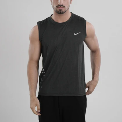 رکابی ورزشی مردانه نایک مدل Dri Fit-033 طوسی تیره