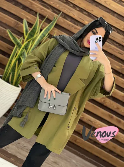 مانتو لینن یقه انگلیسی