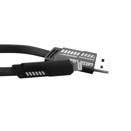 کابل فست تبدیل USB/USB-C به USB-C/لایتنینگ گرین لاین مدل Braided طول 1.2 متر