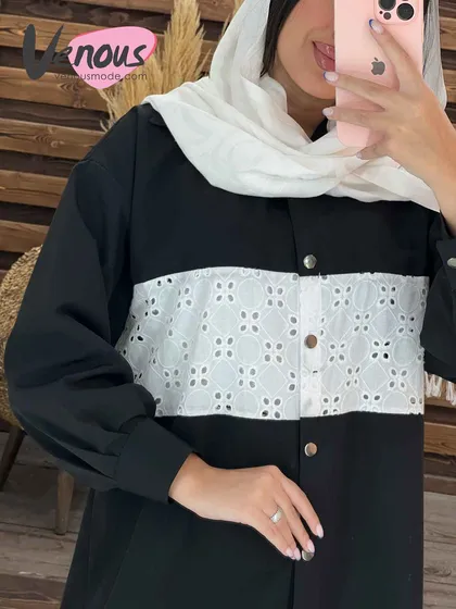 مانتو ترکیبی خامه دوزی
