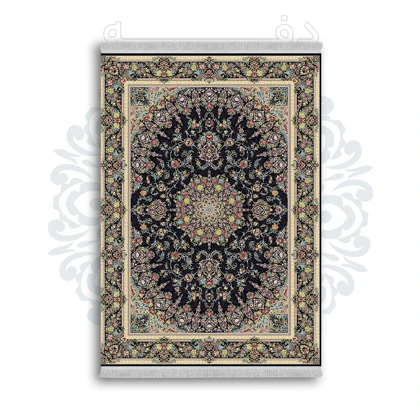 *جدید* فرشینه از جنس پارچه شانل مخمل ترک طرح فانتزی برند دفه کد 1349