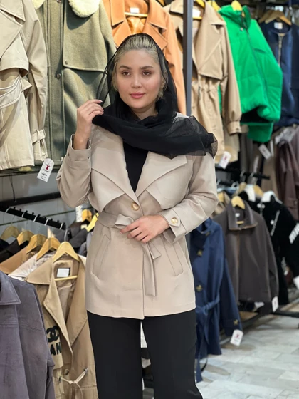 مانتو زنانه کجراه مدل شنل دار