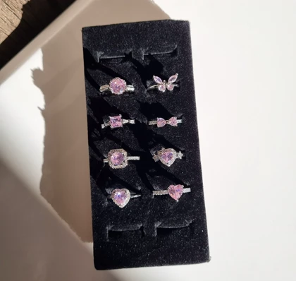 انگشتر نگین صورتی A33