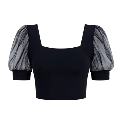 کراپ فانتزی مشکی برند پاپیلون کد 434