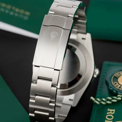 ساعت رولکس مردانه اویستر پرپچوال سیلور مشکی Rolex-4113-G