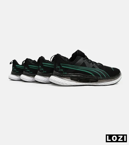 کفش کتانی ورزشی مردانه و زنانه مشکی سبز PUMA
