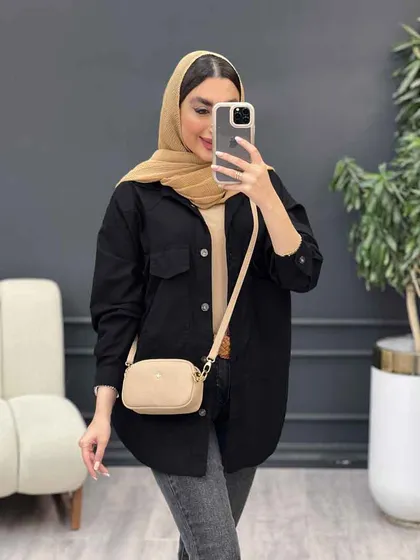 مانتو لینن چهار جیب