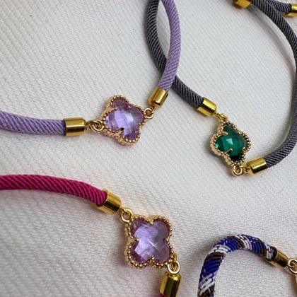 دستبند اسپرت طرح «چشم نظر سبز» (بند طنابی) | محافظت با تم بهاری