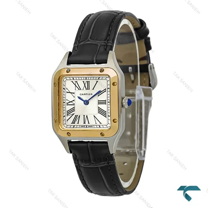 ساعت کارتیر سانتوس دومونت زنانه دورنگ طلایی Cartier-8304-L