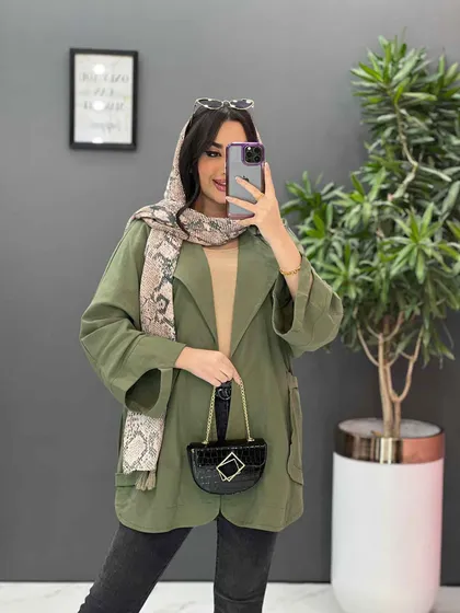 مانتو لینن آستین برش‌دار