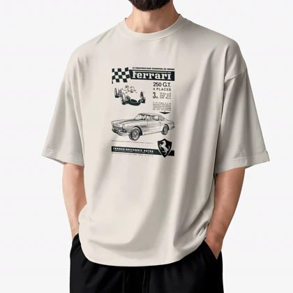 تیشرت باکسی یونی‌سکس ferrari