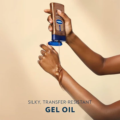 روغن ژلی براق بدن وازلین مدل Golden Hour Glow