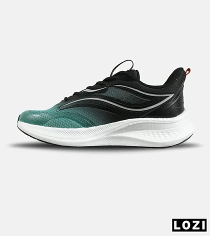 کفش کتانی مشکی سبز Saucony Ride Review v.2 مدل 7723