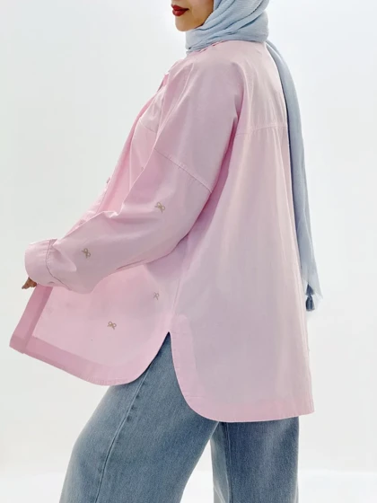 4295-مانتو کتان پاپیونی