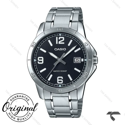 کاسیو فلزی MTP-V004D-1B2U مردانه صفحه مشکی Casio-10398-G
