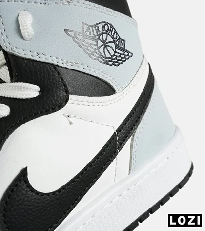 کفش کتانی ساق‌دار مردانه و زنانه مشکی آبی سفید NIKE jordan 1 مدل 7712