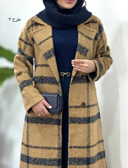 پالتو پشمی بلند آستردار شبنم