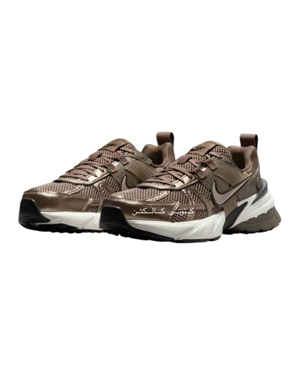 کتانی نایکی وی تو کی ران قهوه ایی Nike V2K Run Mink Brown/ Ironstone