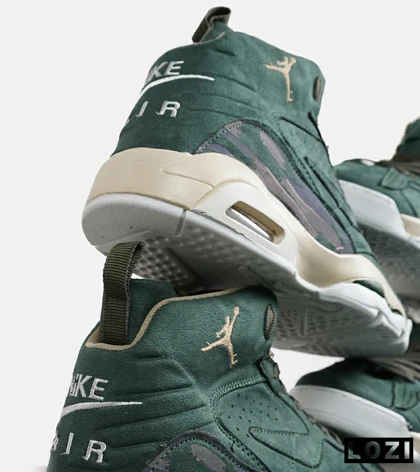 کفش کتانی ساق‌دار مردانه سبز یشمی Nike air jordan 5 v02