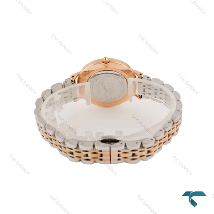 ساعت دنیل ولینگتون زنانه دورنگ رز صفحه سرمه ای مدیوم DW-6822-L