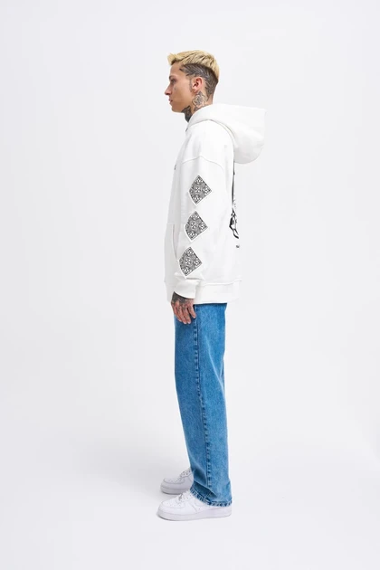 patchd patchd قومی ecru hoodie M3551