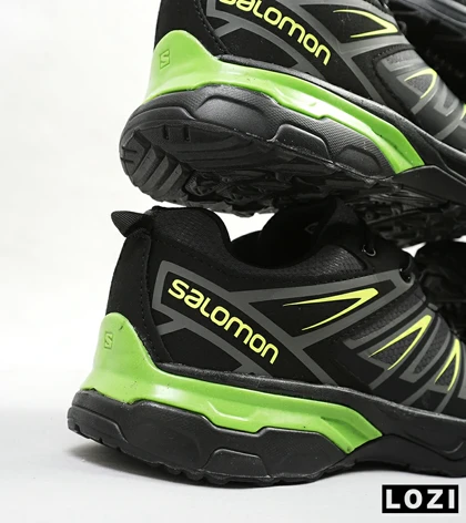 کفش کتانی مشکی سبز سالومون Salomon X ULTRA