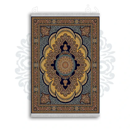*جدید* فرشینه از جنس پارچه شانل مخمل ترک طرح فانتزی برند دفه کد 1263