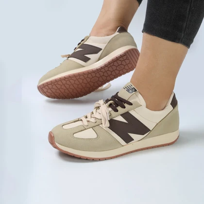 کفش و کتانی زنانه مدل نیوبالانس NEWBALANCE رنگ کرم قهوه ای کد M1491