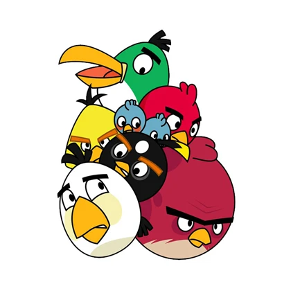 استیکر پارچه و لباس پاد آفرین مدل Angry birds کد 1765