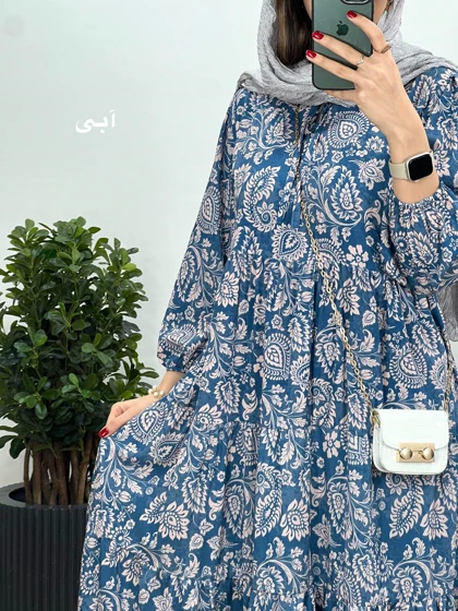 پیراهن بلند طرحدار مرسانا 6