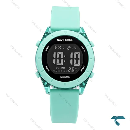 ساعت دخترانه نیوی فورس آبی پاستلی NaviForce-7019-L