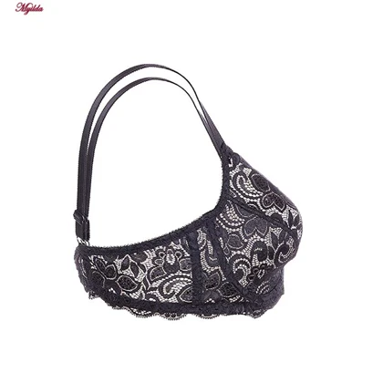 سوتین زنانه لین مدل فشن تمام تور طوسی کد 4680-615