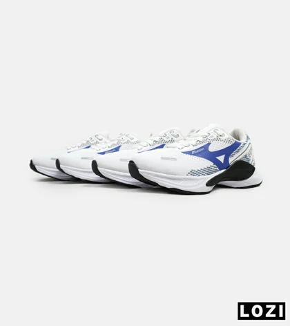 کفش کتانی مردانه سفید آبی MIZUNO wave rider 24