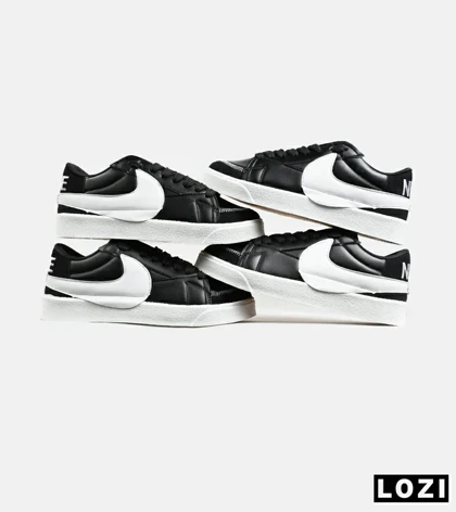 کفش نایک مردانه و زنانه مشکی سفید Nike Blazer Low 77 Jumbo