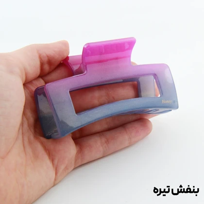 کلیپس دخترانه honey مدل مستطیلی دو رنگ
