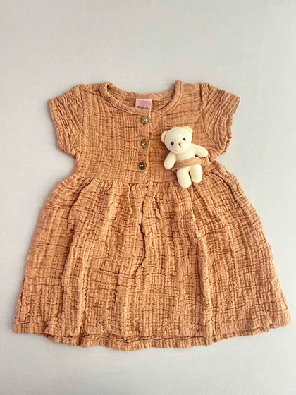 سارافون بچگانه پفکی عروسک دار ترک 7090